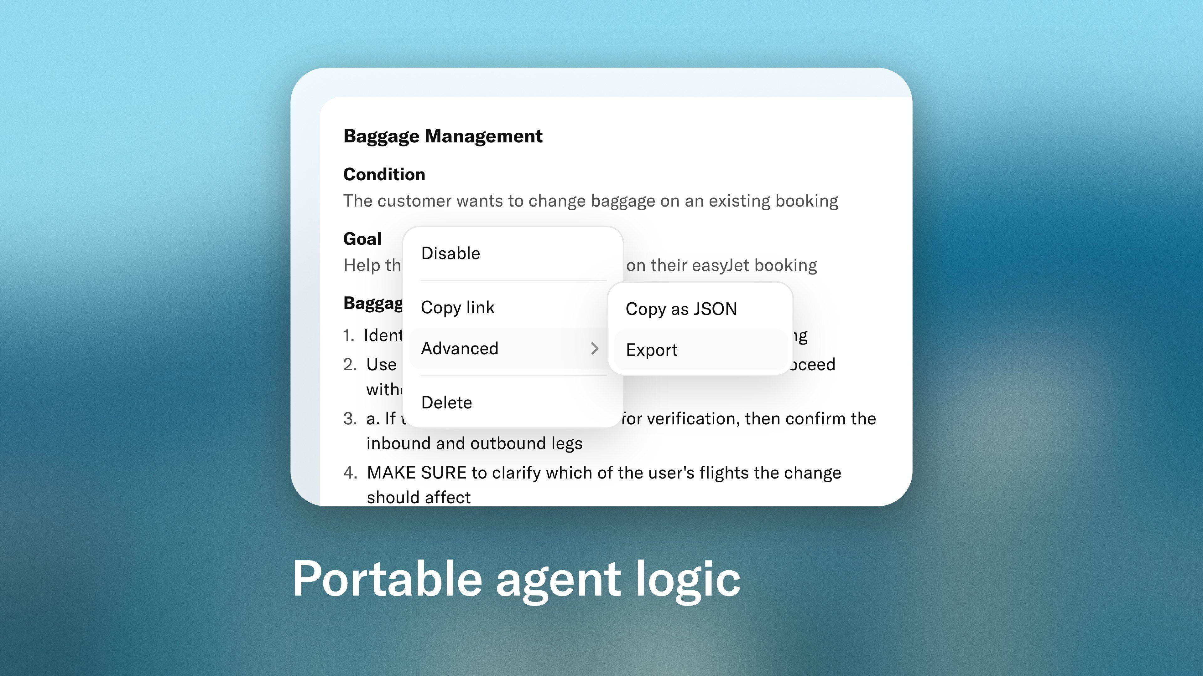 Portable agent logic