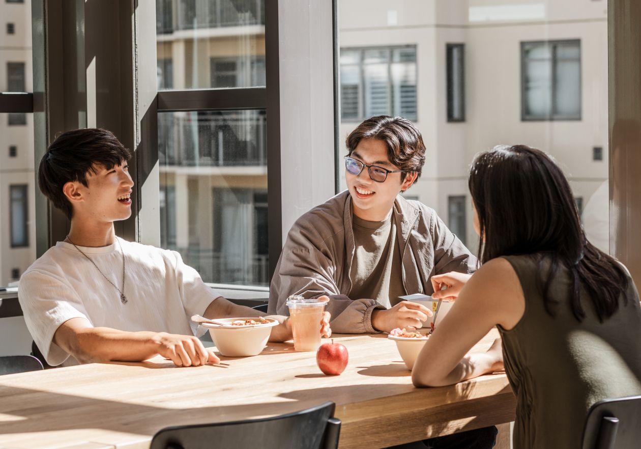 friends having lunch together