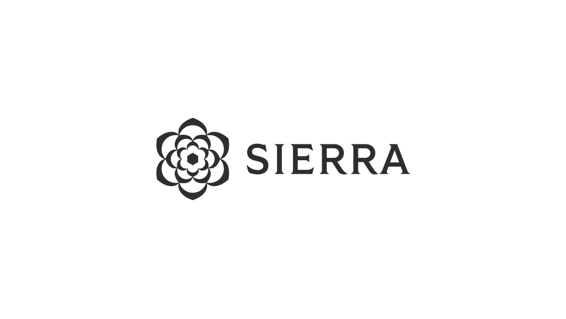Sierra logo in white on a black background