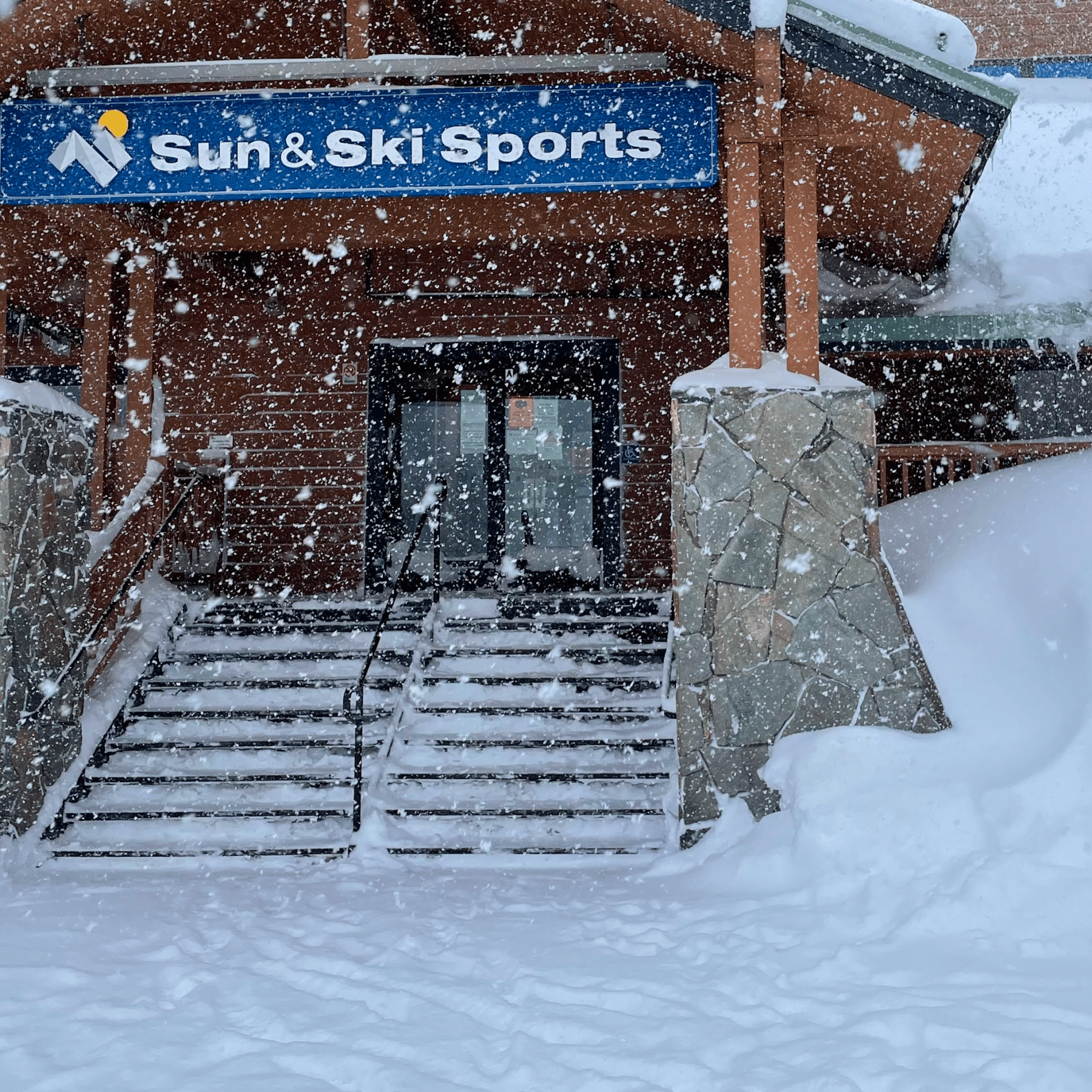 Sun & Ski Sports location in winter