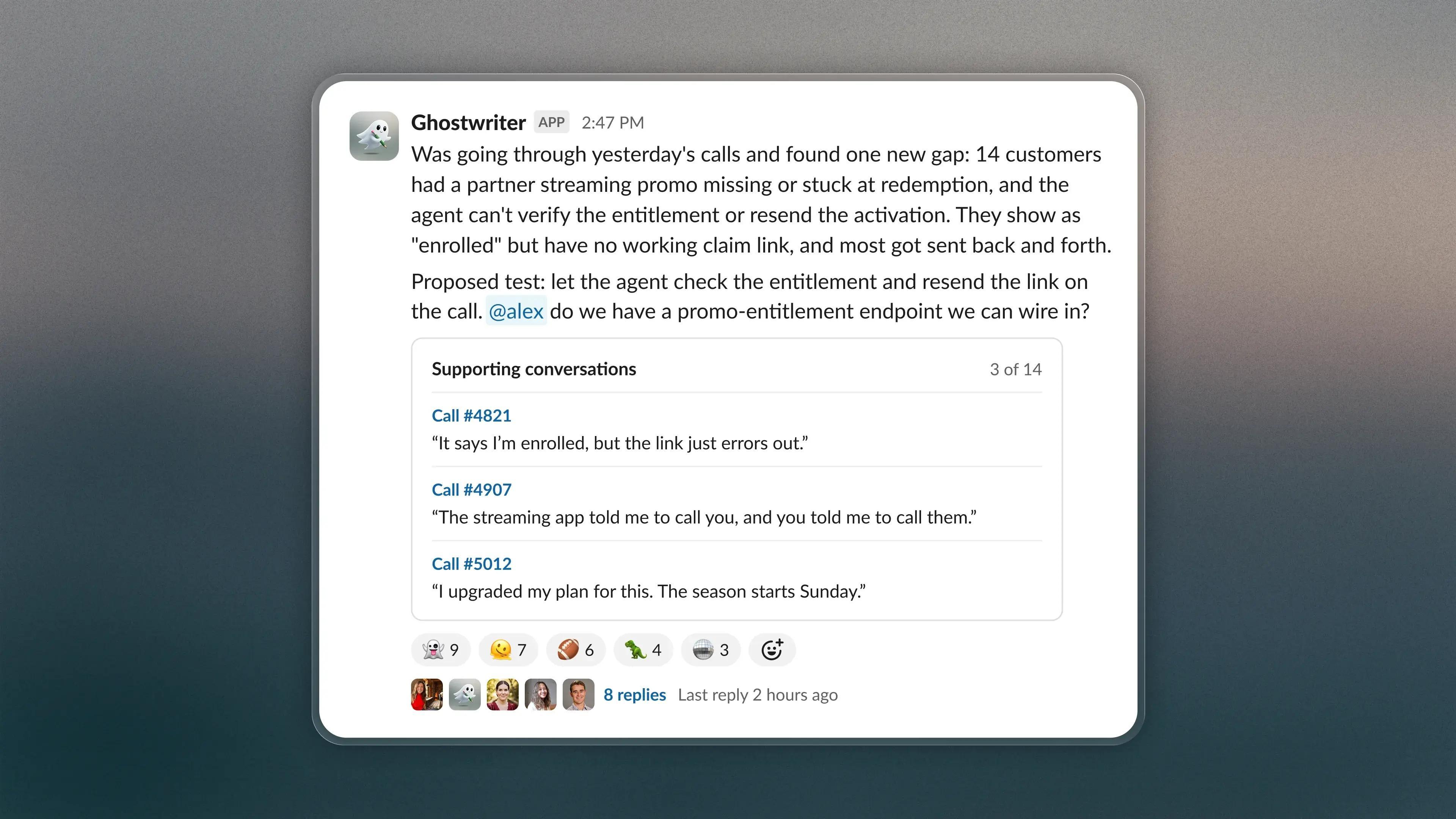 Image showing Ghostwriter identifying promo gaps