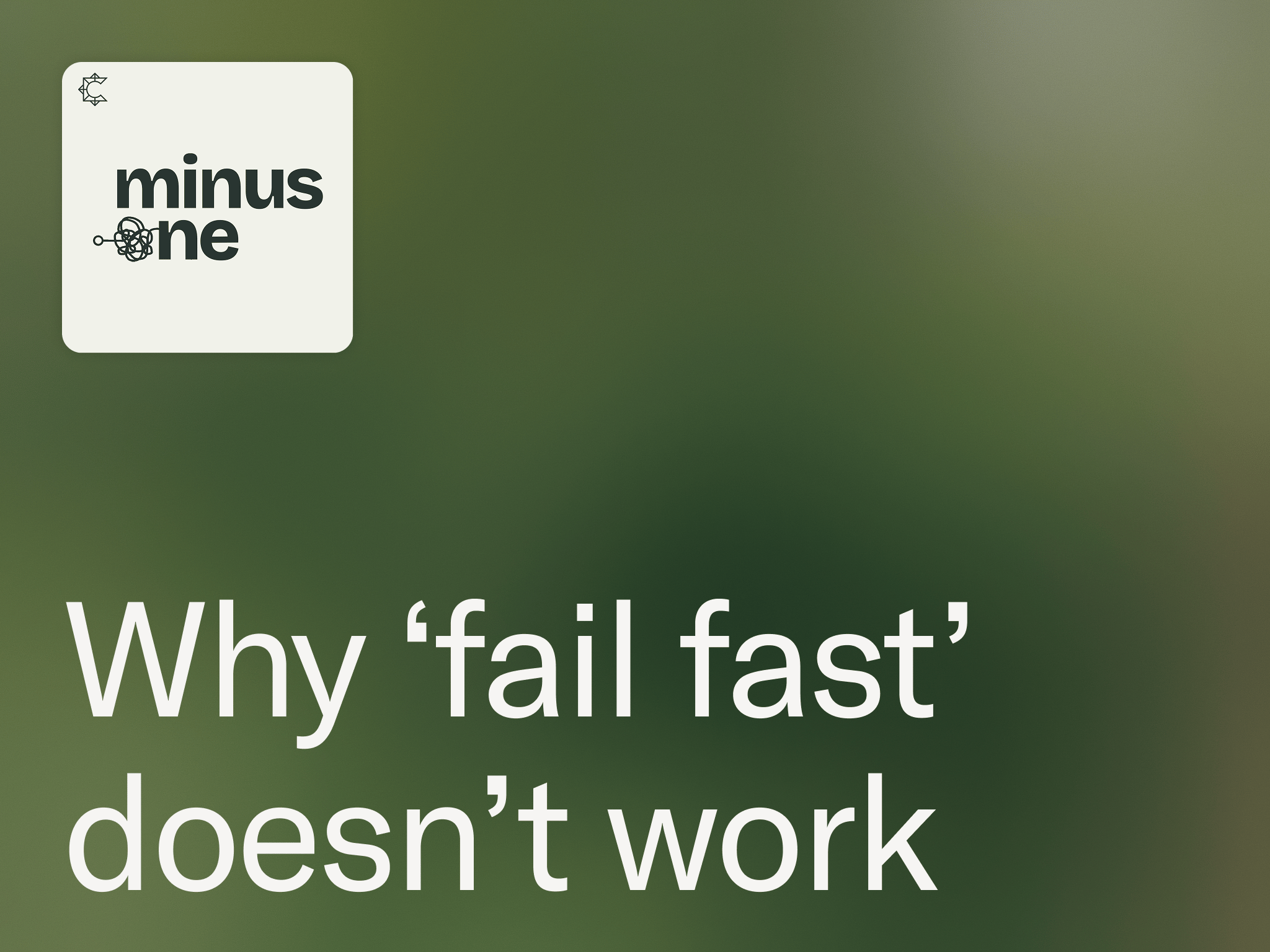 Minus one podcast card