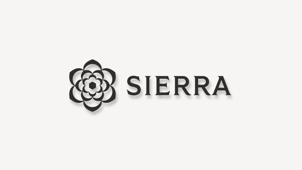 Sierra symbol with the Sierra wordmark below it