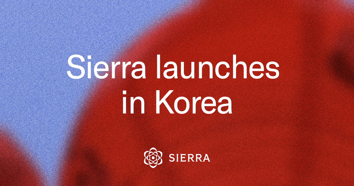 Sophisticated agents for the most demanding companies: Sierra launches in Korea
