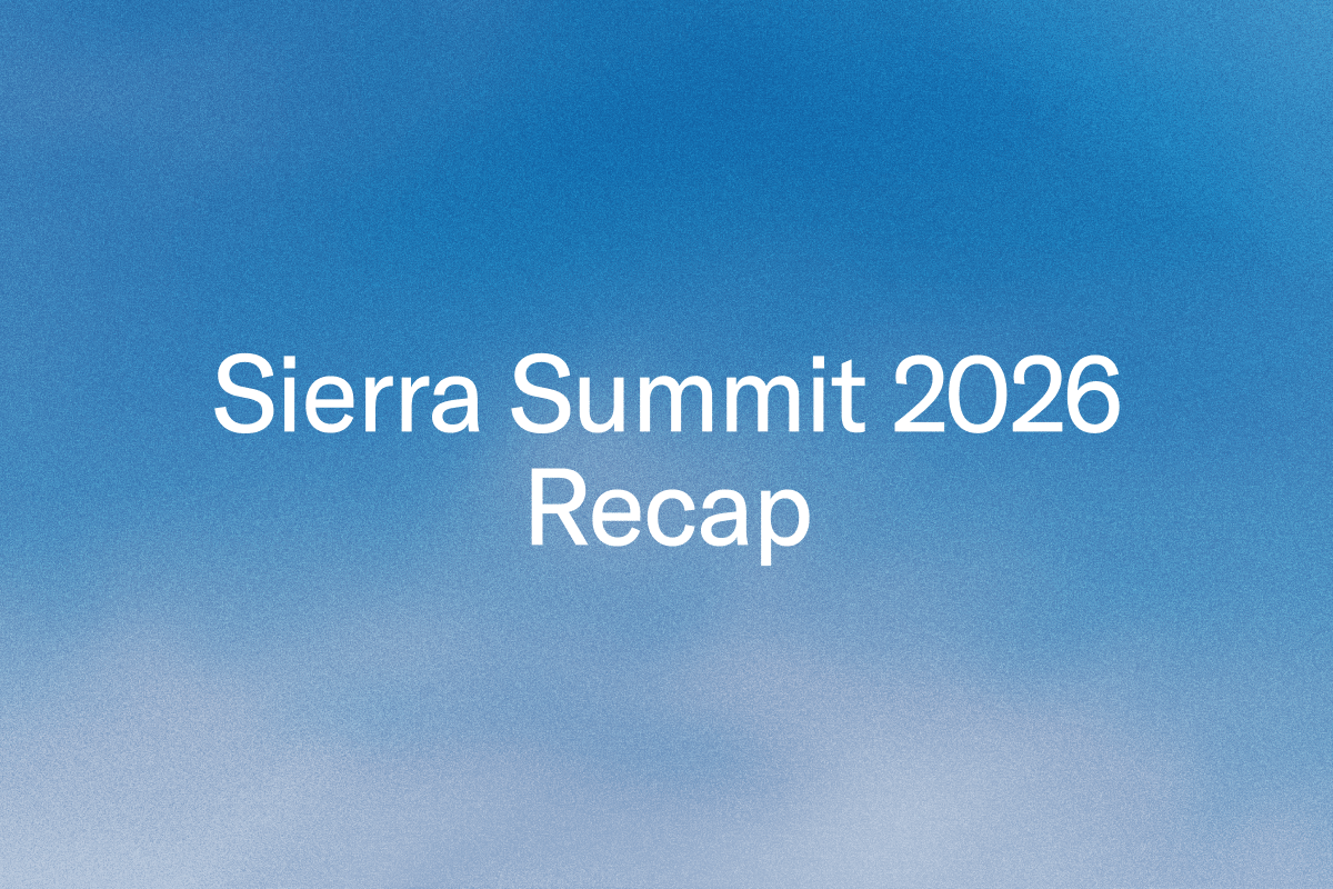"Sierra Summit 2026 Recap" on a blurry blue background