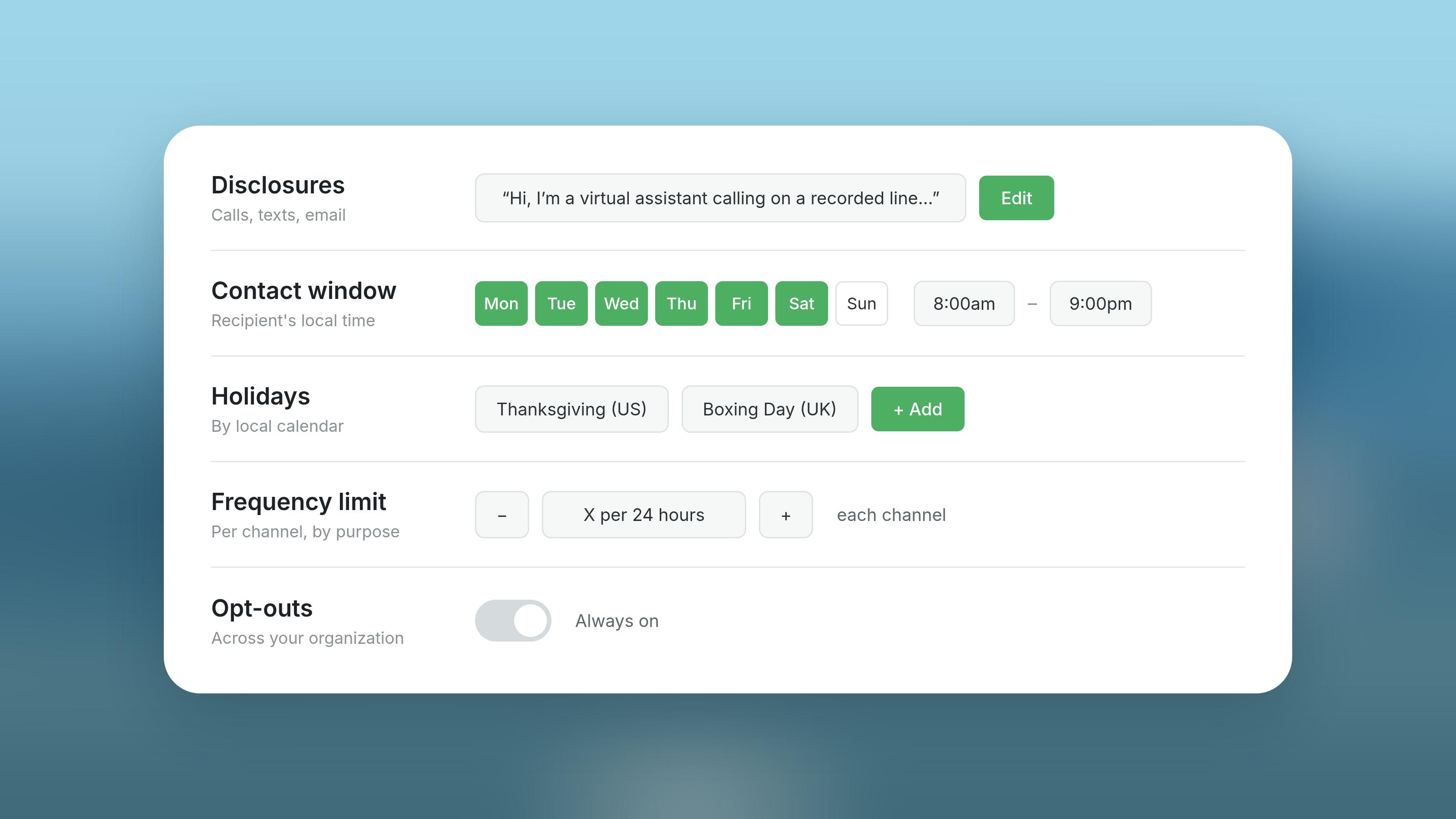 Compliance console