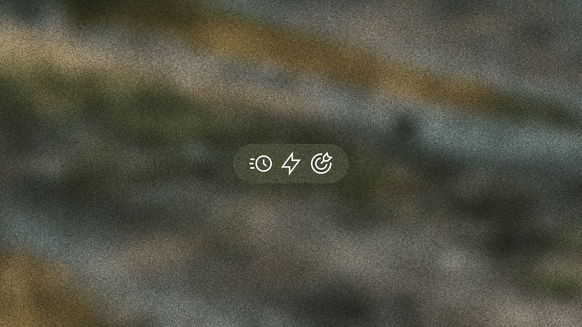 Gradient background, three icons