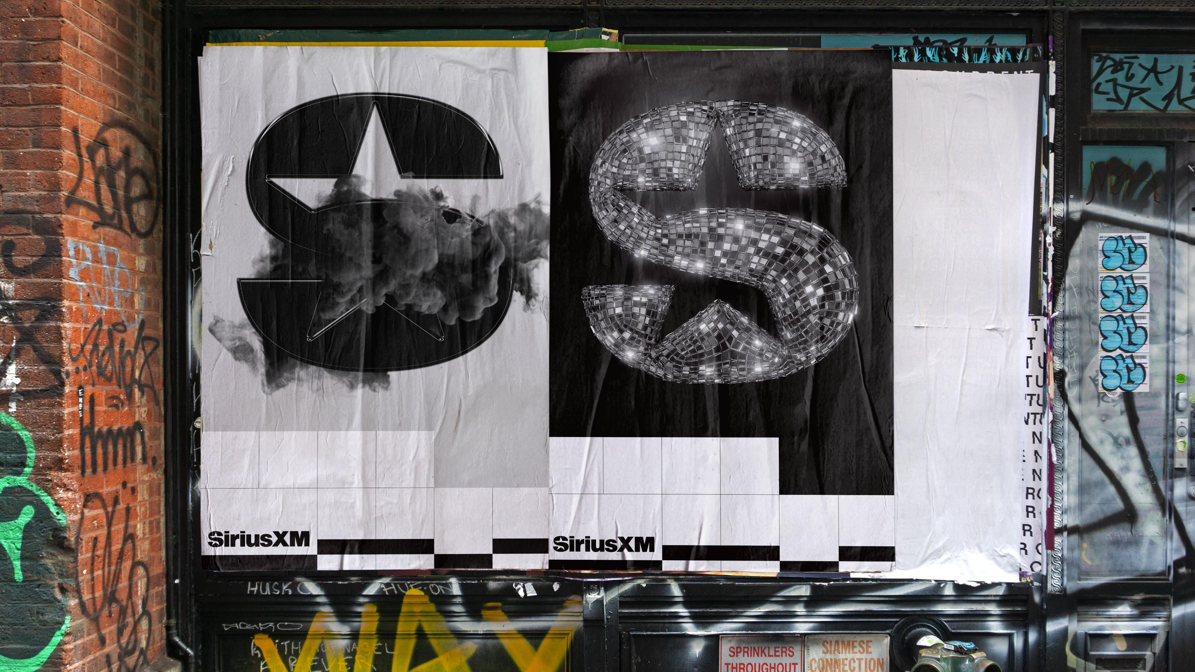 SiriusXM posters on the street