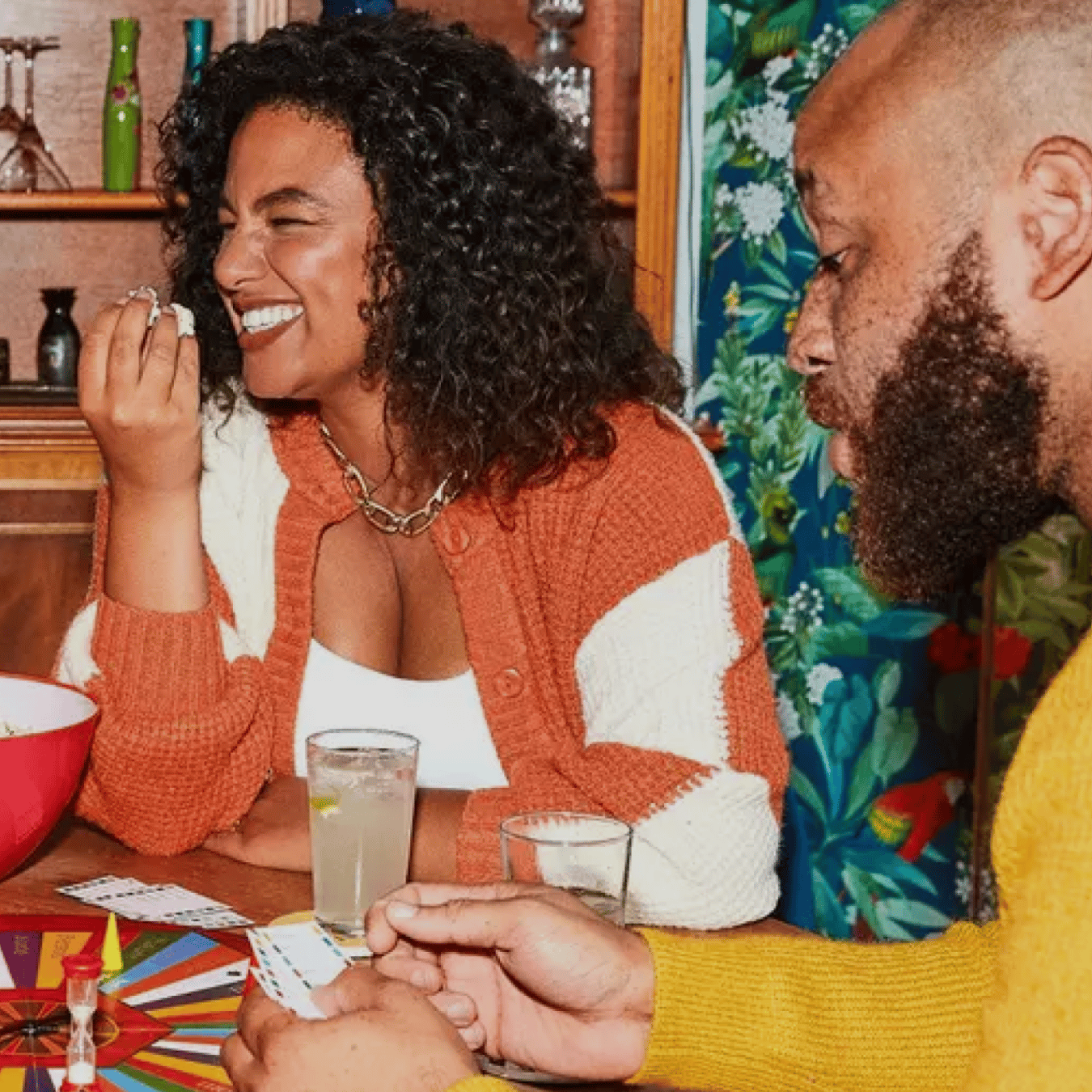 Two people eating