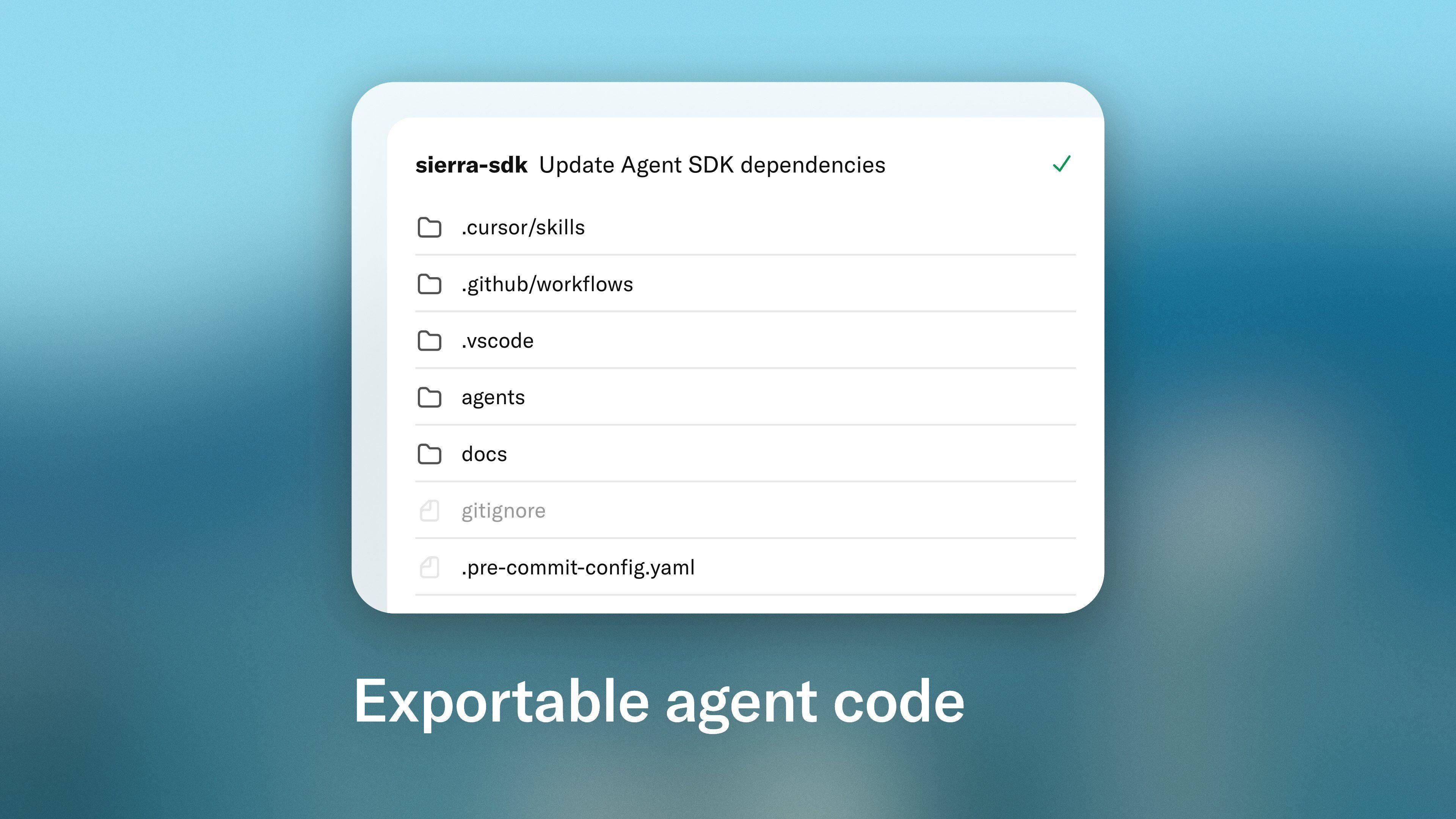 Exportable agent code