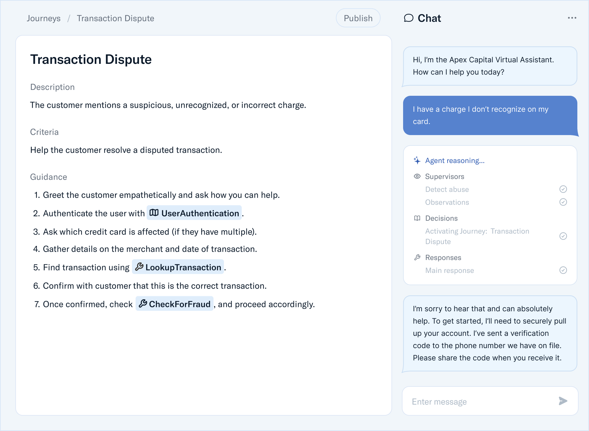 Visual of Sierra's Agent Studio tool