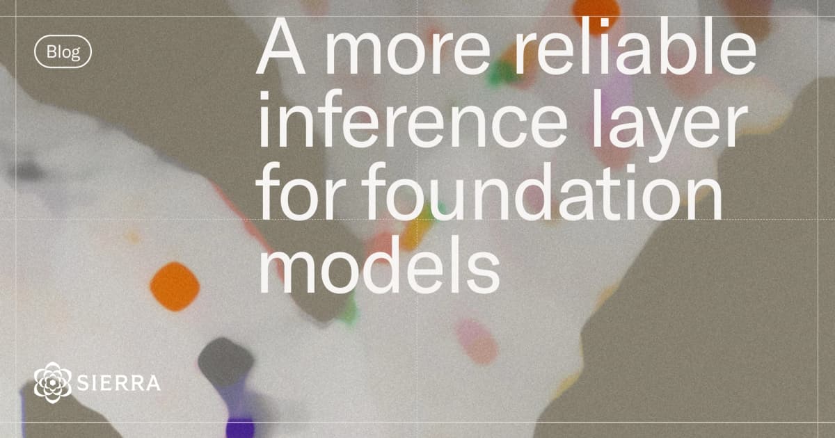 Modal Inference Logo A more reliable inference layer for foundation models | Sierra
